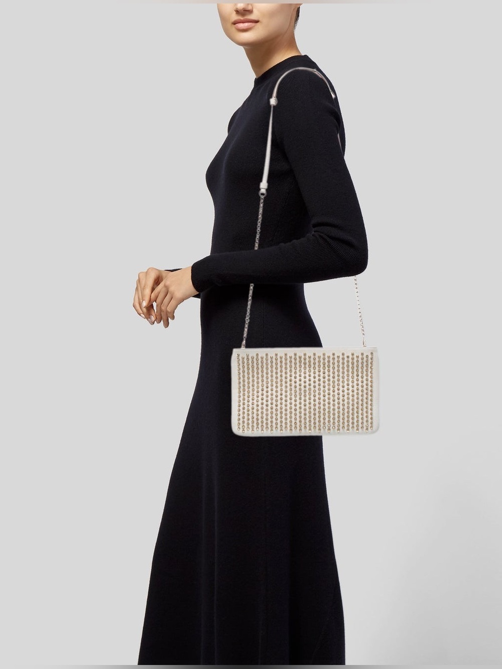 Christian Louboutin Paloma Crossbody Clutch with Removable Chain Strap